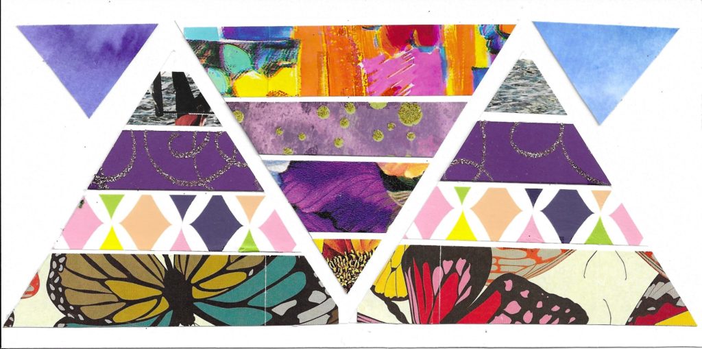 Many triangles collage art