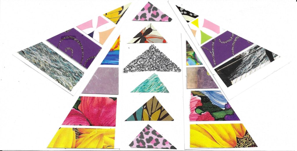 Triangles collage art